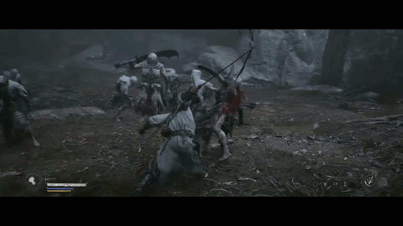 Zhong Kui executing active sword defense in Black Myth Zhong Kui