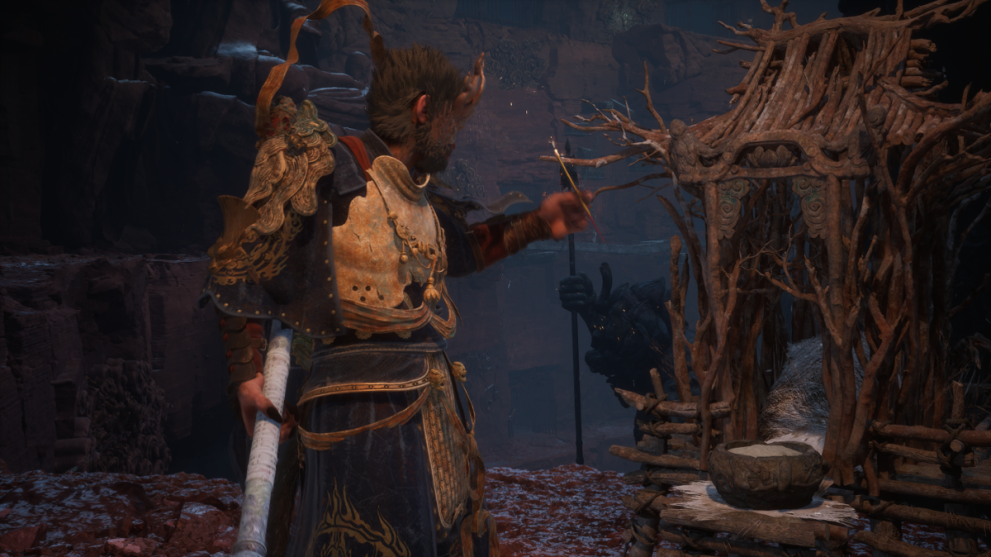Taoist incense shrine in Black Myth Zhong Kui serving as a checkpoint without death penalty