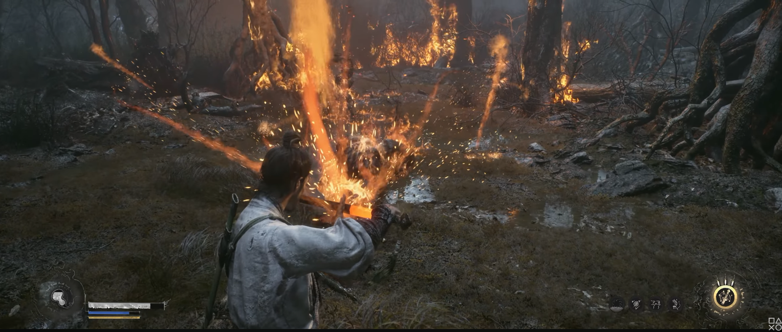 Seven-Star Sword Absorbing Enemy Fire Energy in Black Myth Zhong Kui